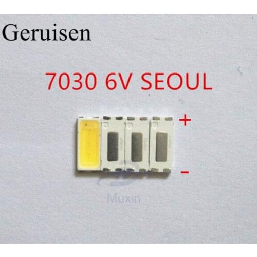 3000pcs/lot FOR Repair Sony Toshiba Sharp LED LCD TV backlight Seoul SMD LEDs 7030 6V Cold white light emitting diode STWBX2S0E