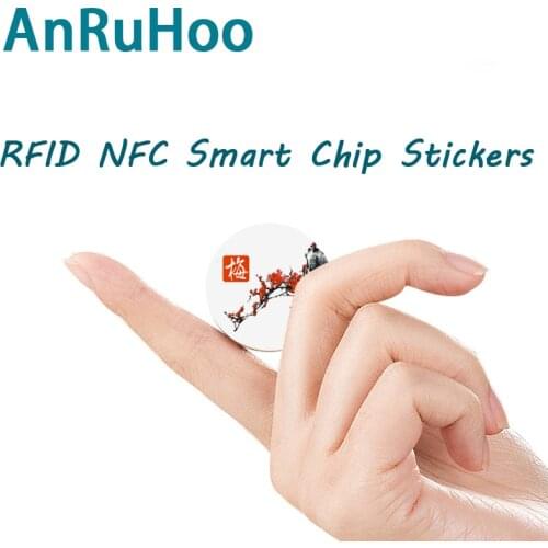 5PCS 13.56Mhz UID Smart Chip Phone Sticker NFC Rewriteable Copy Badge 1K S50 Copier Token RFID Duplicator Clone Ring Key