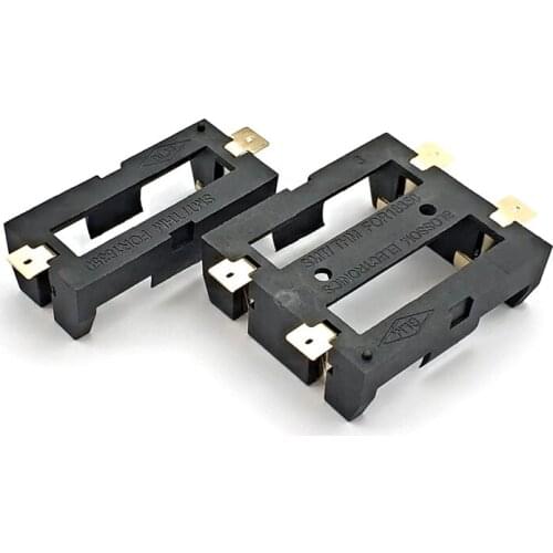 500pcs/lot 1x 2x 18350 Batteries Holder Smd Smt Storage Box Case With Bronze Pins 1 2 Slots 18350 Rechargeable Battery Shell