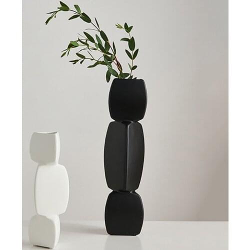 Abstract Art Ceramic Vase White Vases Modern Home Vase Decoration Household Minimalist Decor Flower Arrangement Vase Gifts