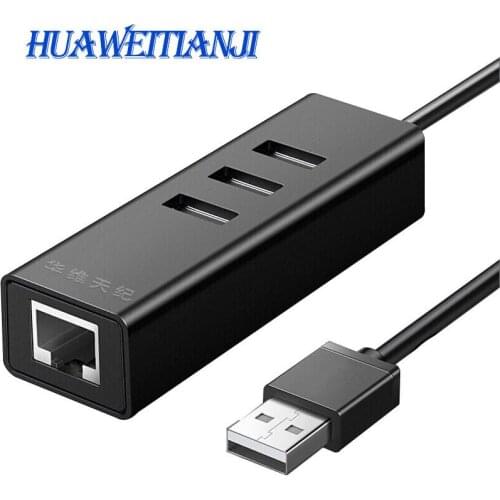 HUAWEITIANJI USB Gigabit Ethernet Adapter 3 Ports USB 3.0 HUB USB to Rj45 Lan Network Card for Laotop Desktop Macbook