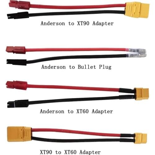 Anderson to XT60 Adapter/Anderson to XT90 Adapter/XT90 to XT60 Adapter/Anderson to Bullet Plug Cable