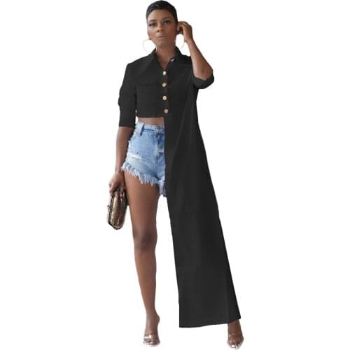 Asymmetrical Long Sleeve Blouse Shirt Women Black White Office Ladies Casual Blouse 2021 High Quality Summer Autumn Tops