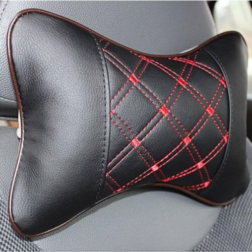 PU & Cloth Excellent Durability Auto Safety Car Headrest Breathe Seat Head Neck Rest Pillow Universal Fit for All Vehicles