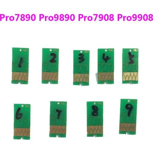Free shipping! 700ml Resettable chip For Epson Stylus Pro 7890 9890 cartridge chips For Epson T6361-T6369