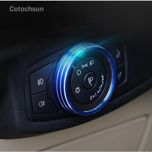 Cotochsun Car styling Headlight Switch Knob Cover Case for Ford Everest Ranger Escort Mustang Mondeo Focus 3 4 Kuga Edge Taurus