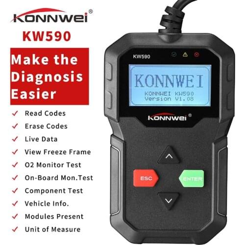 KONNWEI KW590 OBD Diagnostic Tool Car Code Reader automotive OBD2 Scanner Support Multi-Brands Cars&languages Car Scanner Tools