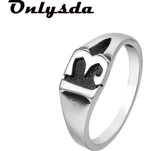 Dropshipping Cool Lucky 13 Ring Stainless Steel Biker Skull Ring Men Women Gold Silver Color Punk Rings Wedding Party Gifts