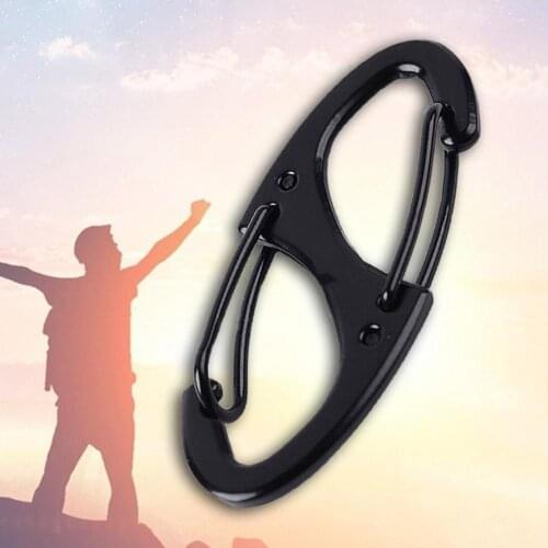 2Pcs/lot Carabiner Alloy Small Carbine Hook Keychain For Keys Keychain Key Snap Clip Camping Carabiner Chain Hooks Climbing F7O7
