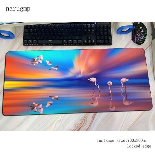 Flamingo mouse pad esports Computer mat 700x300x3mm gaming mousepad large locrkand padmouse keyboard games pc gamer desk