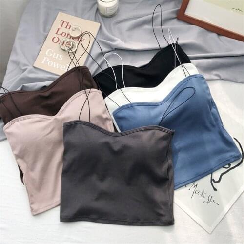 Sexy Y2k Crop Tops Women Summer White Black Girl Basis Tank Vest Fashion Casual Camis Female Tube Top Clothes 2021 Atopos