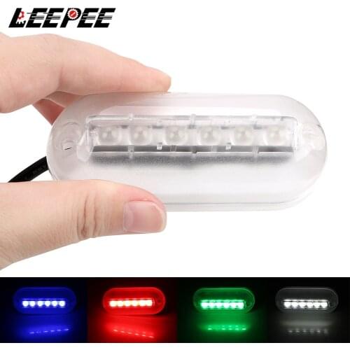 LEEPEE 6 LED Atmosphere Light Universal Car-styling Car Accessories Waterproof Auto Decorations White/Red/Blue/Green LEDs