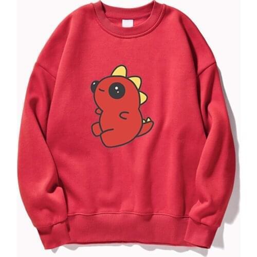 Cute Dinosaur Hoodies Autumn Winter Harajuku Kpop Womens Men Retro Hoodie Long Sleeve Tops Fashion Sweatshirt Pullovers Hoody