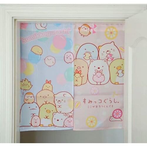 New Fashion Anime Sumikko Gurashi Corner Bio Door Curtain Decoration Home Textile Cute Cartoon Half Curtains For Bedroom Kitchen