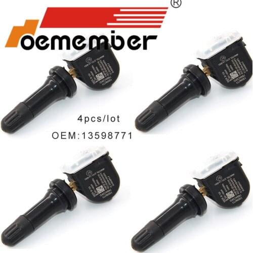 OEMEMBER 4pcs Car Tire Pressure Sensor 13598771 TPMS Monitoring System For Chevy Buick Cadillac Ford 315Mhz