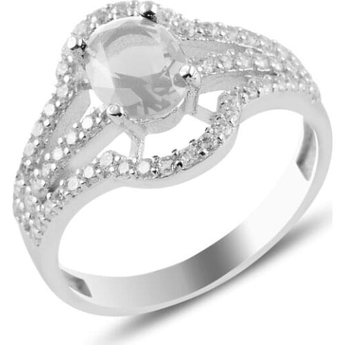 Silver 925 Sterling Zircon Stone Ring