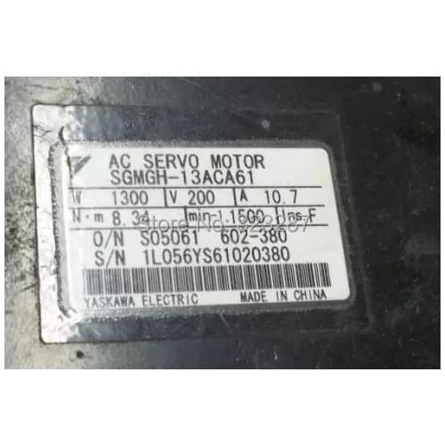 AC Servo Motor SGMGH-13ACA61 Used & Tested Working