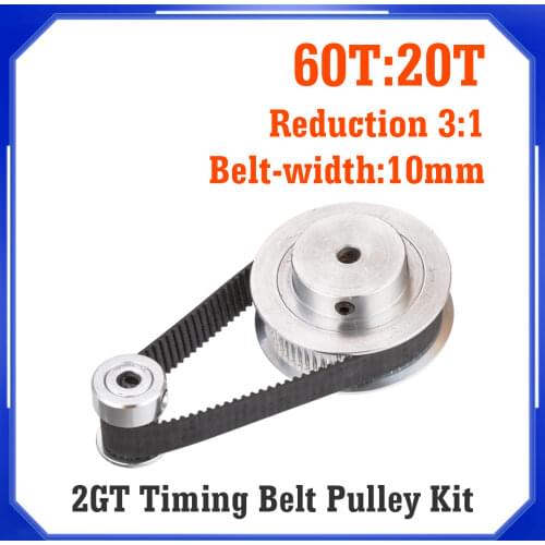 Timing Belt Pulley GT2 60teeth 20teeth Reduction 3:1/1:3 3D printer accessories belt width 6mm 10mm Bore 5&8&10mm