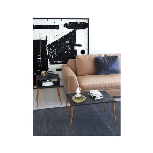 Modern Dresser and Medium Tripod-Black Marble coffe table table bassee