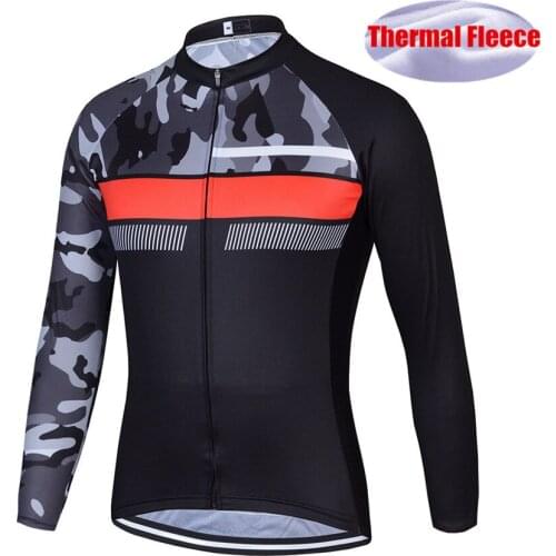 Thermal Fleece Long Sleeve 2019 Winter Cycling Jersey Cycling Clothing Bike Jersey Bicycle Jacket Maillot Ropa Ciclismo 4 style