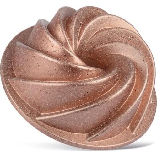 Thermoad Aluminum Casting Granite Cake Mold Wind Rose/Rose Gold, Rose, Gold, delicious And Practical Good Cake Baking