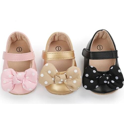 0-18M Toddler Baby Girl Soft PU Princess Shoes Cute Bowknot Infant Prewalker NEW Spring Newborn Baby Shoes