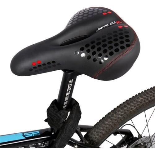 Bicycle Taillight Seat Mountain Bike Bicycle Saddle Thickened Soft And Comfortable Bicycle Seat Cushion With Taillight
