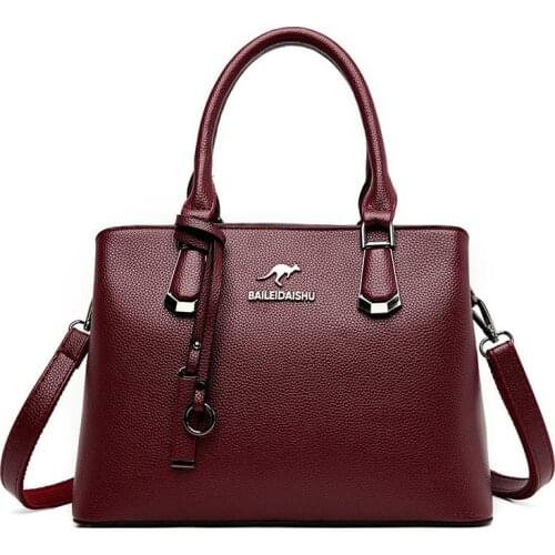 Women Soft Leather Handabgs Sac A Main Vintage Top-handle Bags for Girls Travel Female Shoulder Bag Luxury Casual Tote Bag New