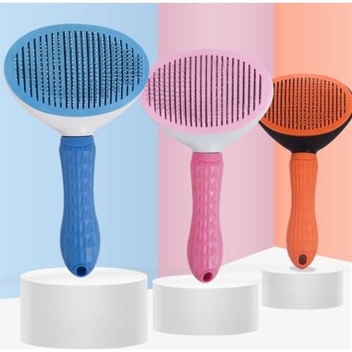 1Pcs Pet Comb Self Cleaning Comb Brush Professional Grooming Brush for Dogs Cat Hair Removal Accessories Cat Puppy Hair Shedding