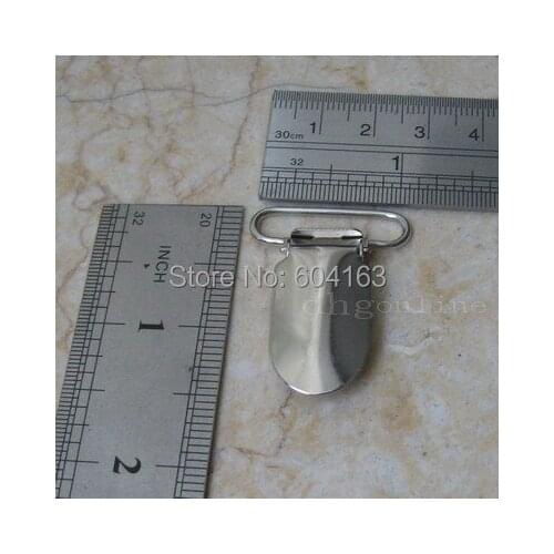 100 pcs 1" 25mm Suspender Ribbon Paci Pacifier Clips