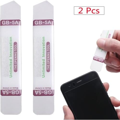 2Pcs/set Metal Flat Spudger Soft Blade Pry Bar Open Repair Tool kit for Mobile Phone Electronic Broken screen Glue Removal