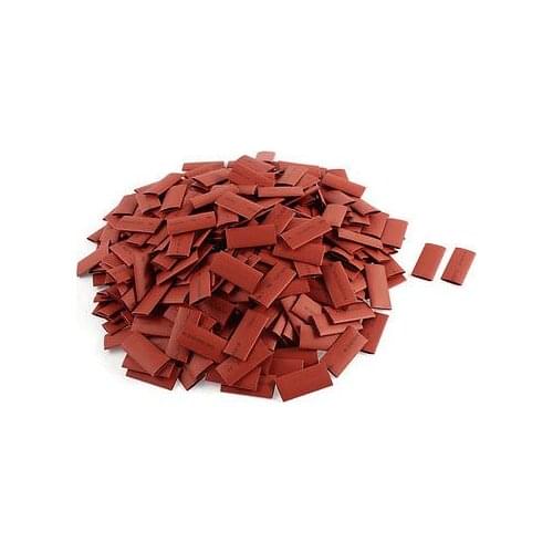 360pcs 8mm Dia 30mm Long Polyolefin 2:1 Heat Shrink Tubing Wire Wrap Sleeve Red