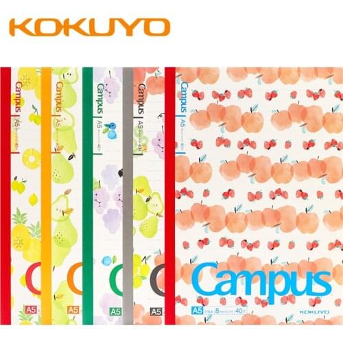 5 Books KOKUYO Fruit Campus Note book A5 / B5 Simple College Students Art Exquisite Classroom Notes Cute Small Fresh Stationery
