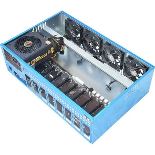Newest rates 200-260 mh/s 8gpu crypto mining rig gtx1070 1080ti rx580 graphic cards ethereum miner mining machine
