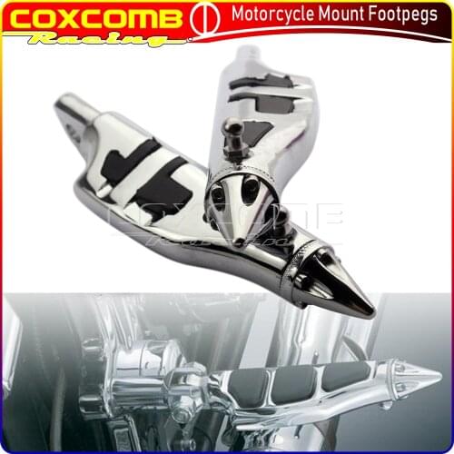 For Harley Sposter Dyna Softail Touring Custom Motorcycle Stiletto Style Foot Pegs Footrest Male Mount Spike Footpegs Pedal