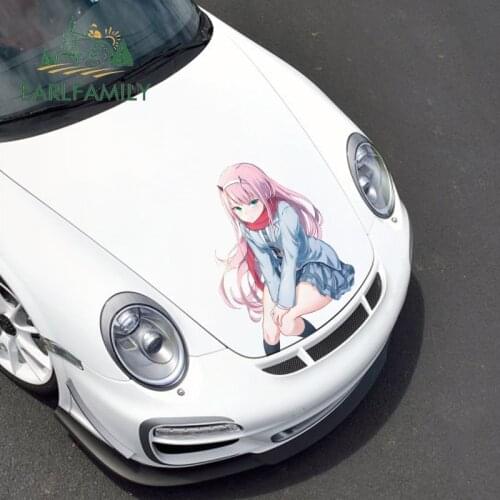 EARLFAMILY 43cm x 30.1cm For Darling in the FRANXX Waterproof Car Stickers Scratch-Proof Decal Motorcycle Personality Decor