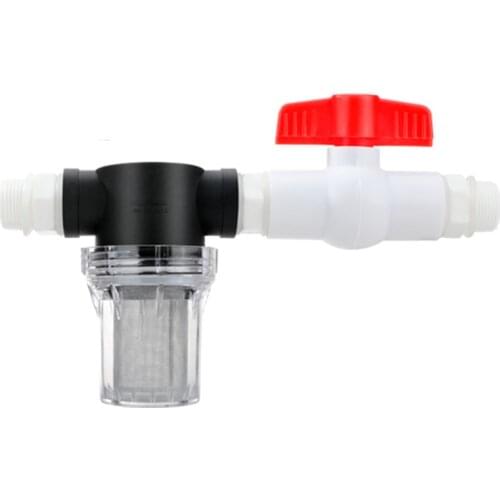 Garden Hose Filter for Pressure Washer Inlet Water,Water Pump Strainer Filter with 80 Mesh and 40 Mesh Screen with A Ball Valve