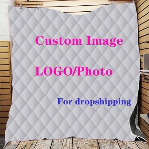 Custom Quilt Blanket for Bed Personalized 3D Anime Cartoon Printed Quilted Throw Blanket Duvet Cover Twin Full Queen King Size