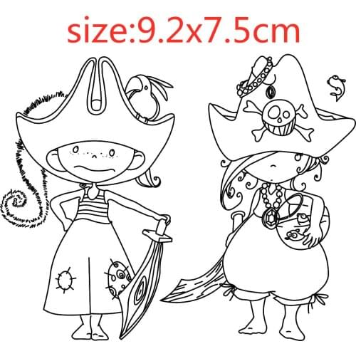 Pirate Boy Transparent Silicone Rubber Stamp And Metal Die Sheet Cling Scrapbooking DIY Cute Pattern Photo Album Stamp