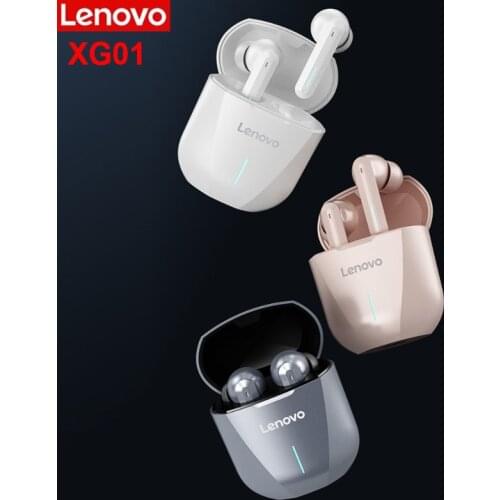 Lenovo XG01 Wireless Gaming Headset 50ms Low Latency Bluetooth Headphone with Mic Earphone TWS Earbud for PUBG Mobile Phone Game