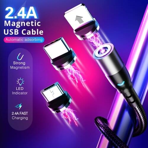 Type C USB Magnetic Cable Micro USB Charge Cable For iPhone Samsung Huawei xiaomi Magnet Charging Phone Mobile Fast Charger Cord