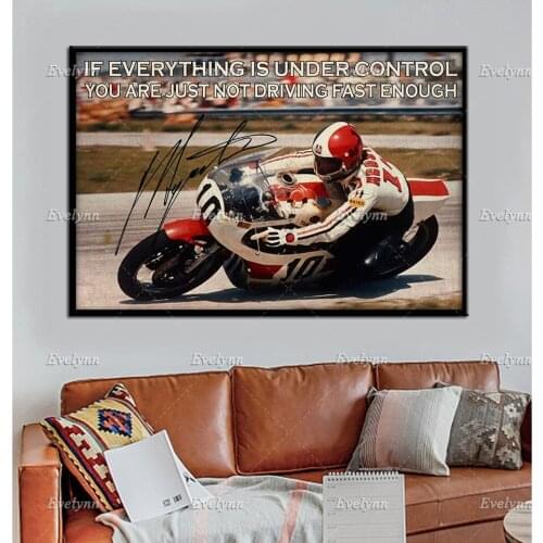 Motorcycle Racing Racer Rider Biker Retro Poster If Everything Is Under Control You Wall Art Prints Home Decor Canvas UniqueGift