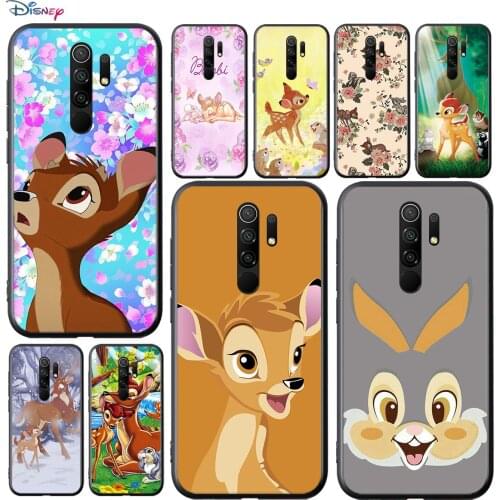 Disney Cartoon Animation Bambi For Xiaomi Redmi 9A 9C 9 Prime GO 8A 7A 6A 5A 4X S2 Pro Plus Soft TPU Silicone Black Phone Case