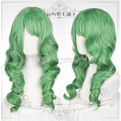 Fire Emblem ThreeHouses Wig FLAYN Cosplay Hair Green Long Curly Wig Comiket Show Halloween Role Play + Wig Cap
