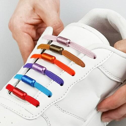 New 1 Pair Flat Elastic Locking Shoelace No Tie Shoelaces Special Creative Kids Adult Unisex Sneakers Shoes Laces strings