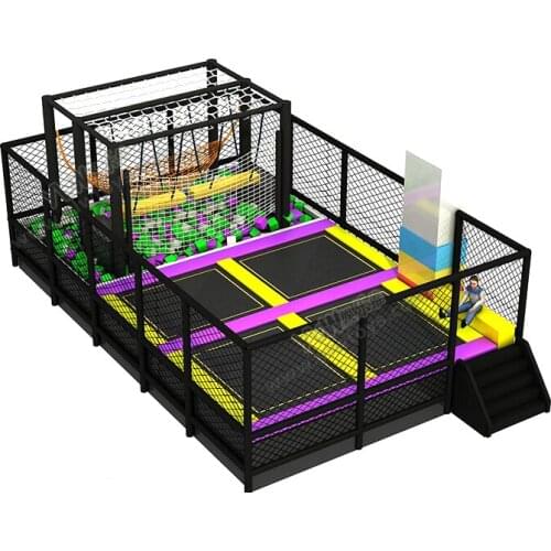 Customized designed trampoline jumping bed with sponge pit YLW-BT190621