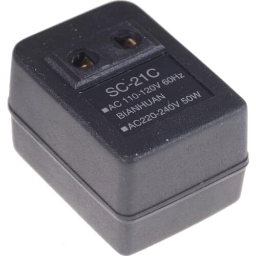 Portable 50W 110V To 220V AC Power Voltage Converter Adapter Travel Regulator Converter Set Up Transformer