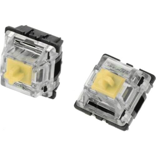 10Pcs Mechanical Keyboard Gateron MX 3 Pin Yellow Switch Transparent Case 667C