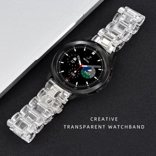 20mm 22mm Transparent Band for samsung galaxy watch 4 40mm 44mm Strap Smartwatch wrist bracelet galaxy watch 4 classic 46mm 42mm
