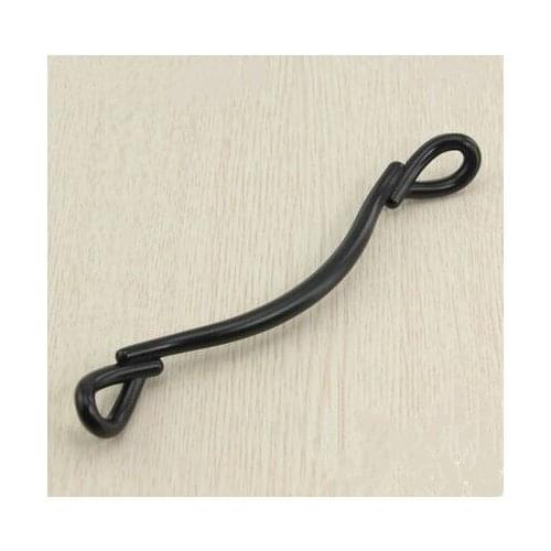 128mm Creative black furniture decorate handles black kitchen cabinet wardrobe door handle 5" black dresser cupboard door pulls